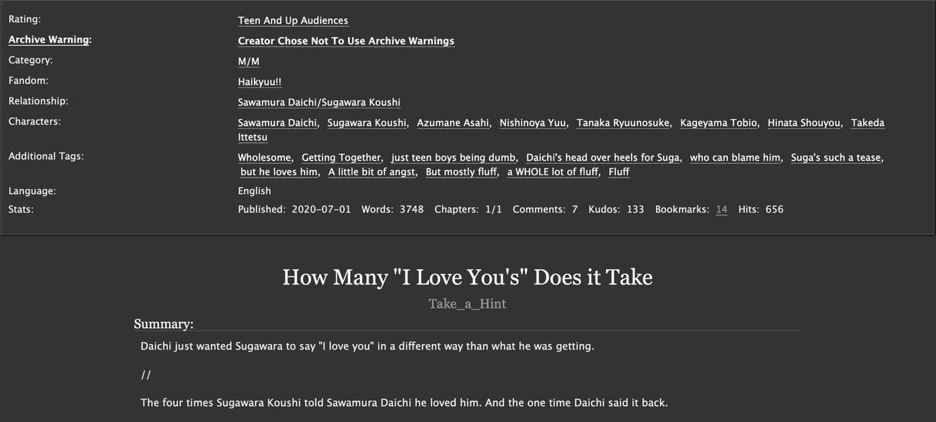 How Many "I Love You's" Does it Take
